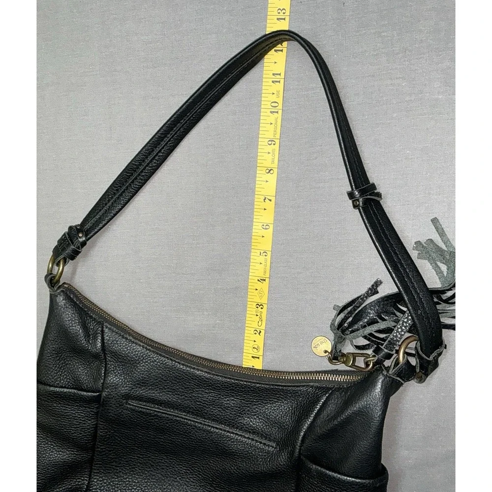 The Sak Hobo Bag Womens Leather Hobo Shoulder Bag With Bag Charm *read